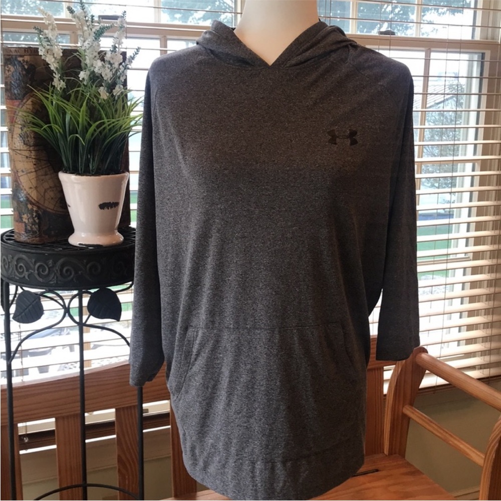 Under Armour Charcoal Pullover Hoodie with front pocket